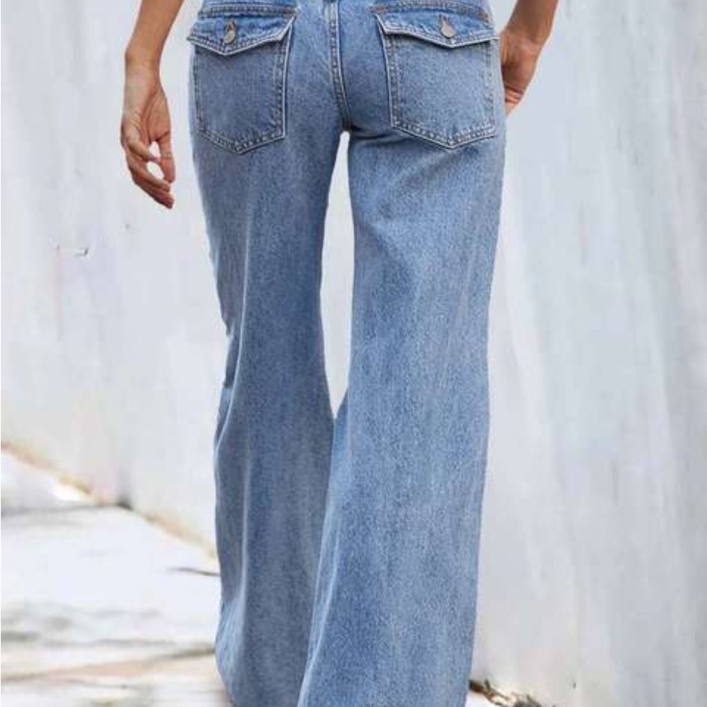 Flamingals Light Blue Frayed Hem Jeans - Picture 2 of 9